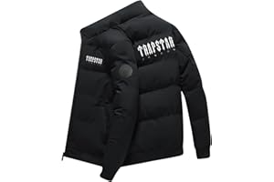 BTBDYDH Winter Jackets Trapstar Puffer Coats Unisex Trapstar Printed Windproof Warm Cotton Clothing Stand Collar Puffer Jacket Outdoor Quilted Down Jackets
