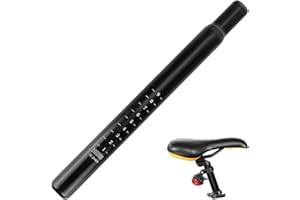 RUCUDIM Tige De Selle De Vélo Bougie Tige De Selle 27,2 X 300 Mm Tige De Selle Tube De Selle De Vélo Noir Tige De Selle De Vélo Tige De Selle Tige De Selle pour VTT Vélo De Course Vélo De Ville
