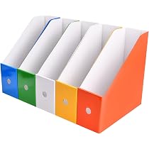 Portariviste In Cartone Kraft - Set Da 3 Con Etichette Per Organizzazione Scrivania