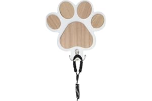 Gxdamxz Garde Robe Chien, Porte Laisses Manteau Mural Bois pour Accessoires Animal de Compagnie, Blanc‌
