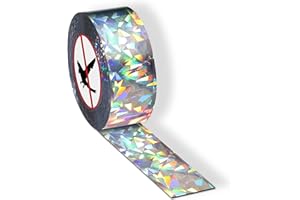 TZQFROCE Vogelabwehr Vogelband 80m*2.4cm Reflektierende Vogelschreck Vogelabwehr Vogel Abweisend Band Reflektierendes Vogelabwehr Band für Protect Häuser Gärten und Höfe