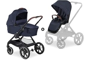 hauck Wózek dziecięcy Walk N Care zestaw 2 w 1, gondola z przyciskami pamięci, odwracalne siedzisko z regulacją wysokości, uchwyt teleskopowy, wytrzymuje do 25 kg, funkcja leżenia, zawieszenie