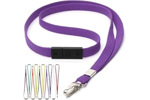 CKB LTD Lanyard with Safety Clasp, Metal Clip for Office, Employees, Visitors, ID Badge Holder, Lanyards, Lanyards for Name Tags, Neck Strap