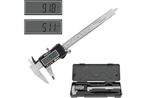 Digital Vernier Caliper,CestMall Electronic Caliper 150mm/6 Inch with Extra-Large LCD Screen Digital Precision Measuring Tool Micrometer Stainless Steel with Mm/Inch Conversion