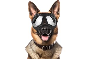 PETLESO Gafas de sol para perros, protección ocular, gafas protectoras para perros grandes, para actividades al aire libre (negro)