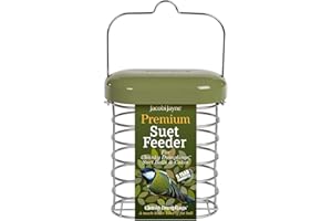 Jacobi Jayne Alimentador de sebo de Primera Calidad, alimentador de Bolas de sebo de Metal para Todo Tipo de Clima, Verde. Hecho para durar en Metal a Prueba de mordidas con Tapa Protectora fácil de