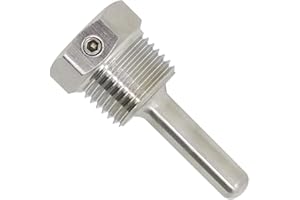 OTOMATICO 1/2 pollici – manicotto sommergibile in acciaio inox 304 con vite di bloccaggio, immersione da 30 50 100 200 300 400 500 mm – per termocoppia birra (30 mm)