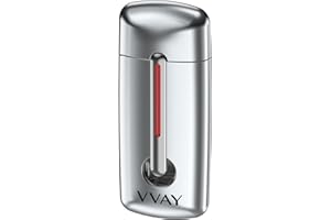 VVAY Accendino Antivento Gas Ricaricabile, Fiamma Jet Rossa - Venduto Senza Gas