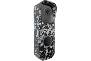HONECUMI Silicone Cover for Blink Video Doorbell, Weatherproof Protective Case (Print Design) No-Drill Doorbell Skin, Anti-Slip Fit,Full Protection for Blink Doorbell, Easy Installation