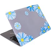 McStorey MacBook Air 13.6 İn&ccedil; Papatya Desenli Kılıf A2681 A3113 A3240 A3449 M2 M3 M4 M5 Uyumlu Sert Kapak Hard Case A&ccedil;ık Mavi