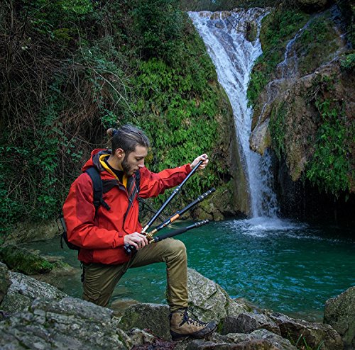 K&F Concept TM2534 Kit Trípode Flexible Cámara Reflex Extensible Unipod Monopod Aluminio con Rótula de Bola Placa Rápida Liberación Trípode Monopié para Canon Nikon Sony GoPro Cámara DSLR y DV, Plata