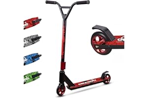 MEE GOO Trottinette freestyle Pro ABEC-10 - Plateau en alliage léger - Cadre robuste pouvant supporter jusqu'à 100 kg - Roulements de skate Park intermédiaires et débutants