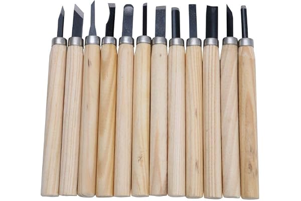 KABEER ART Wood Carving Tool Set of 12pcs for Carpenters and Hobbyists