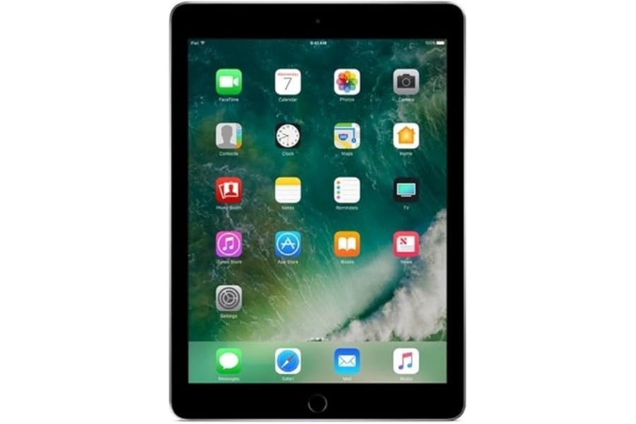 Apple iPad 9.7" (2018) 128GB Wi-Fi - Space Grey (Renewed)