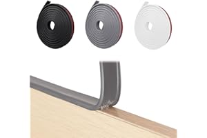 GUITTLY U-Shape Self-Adhesive Furniture Edge Tape, 5 m x 20 mm, Flexible TPE Foldable Edge Protection for Cabinet Edges, Furniture Edge Strip for Table, Cabinets, Chairs, Shelves, Restoration (Grey-5 m x 20