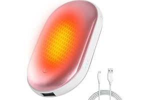 TLARDER Hand Warmers Rechargeable Reusable Electric: 5200mAh USB Hand Warmer Portable Pocket Heater - 3 Levels Heat Hand Warmers for Hiking Golf Camping Walking Skiing,Raynauds - Tech Gifts for Men Women