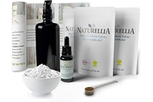 ‎NATURELLIA Naturellia Hyaluron-säure-pulver 15g Vegan Sparset zur einfachen Herstellung eines puren Hyaluron-säure-Serum geeignet