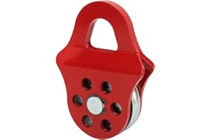 GEERYZHE Poulie de Treuil Robuste, Bloc de Démarrage de Treuil Haute stabilité, capacité de 4T, Rouge pour Véhicules Tout-Terrain