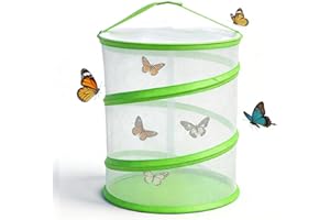 RANJIMA Insekten-und Schmetterlingslebensraum Käfig, Pop-up-Design Zusammenklappbar Insekten-Netzkäfig Schmetterlings Lebensraumkäfige Netzkäfig Terrarium für Outdoor Aktivitäten Schmetterling Habitat