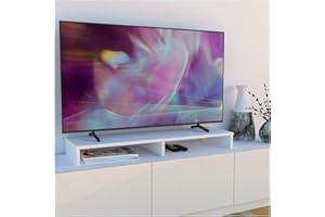 Henor Soporte Madera Monitor Elevador TV 100 x 26.5 x 12 cm Soporta 90 Kg. Blanco