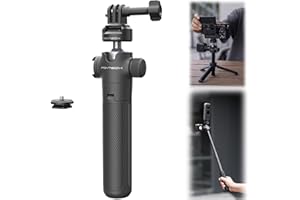 PGYTECH Verlängerungsstativ Stativ für Insta360 X3/Insta360 GO 3/OSMO Action 4 CapLock Action Kamera Verlängerungsstativ Stativ Selfie Stick Kugelkopf Universalverstellung Zubehör