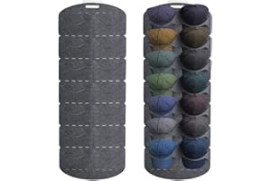 Boxwizard Porte-chapeaux de porte Racks Porte-chapeaux en feutre Organisateur Porte murale Porte-chapeaux visible Casquettes de baseball pour 14 casquettes de baseball hommes et femmes
