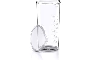 Arendo – Bicchiere per mixer ad immersione da 600 ml – Ideale per frullatore a mano - Misuratore con tappo – Bicchiere per frullati in Copolimero SAN termoresistente