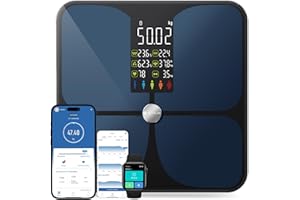 LEPULSE Balance Pese Personne Connecté avec APP, Impédancemètre Intelligente 22 Données Corporelles, Balance Connectée avec Grand écran, Analyse Masse Graisseuse et Musculaire, IMC, Hydratation, Métabolisme