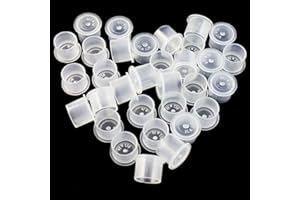 Tattoo Ink Caps Cups - SOTICA 300PCS #17 Große Tattoo Ink Cups aus Kunststoff Microblading Makeup Tattoo Pigment Ink Caps mit Base White für Tattoo Ink Tattoo Supplies