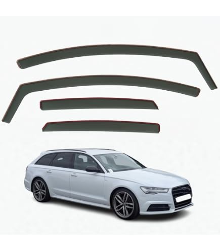 Deflettori Aria Per Audi A6 C7 SW Avant/Allroad (2011-2018) - Set 4 Pezzi Neri, Compatibili Con S6
