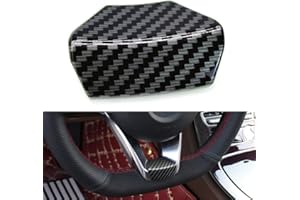 KENDDEEL Steering Wheel Emblem Decoration Sticker Badge Decoration Logo (Carbon Fiber) For GLK GLA GLC GLE CLA 16 Models 17 Models E200L E300L New E-Class