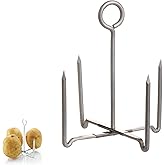 Folding Oven Baked Spiked Jacket Potato Baker 4 Spikes Potato Cooker Stand Tray Steamer Potato Baking Tool