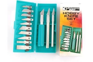Kabeer Art 13pc Precision Cutter Utility Hobby Knife Set for Art and Craft cutting