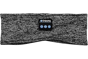 POFET Stirnband Kopfhörer, Kabellose Sport und Schlaf Kopfhörer Bluetooth Stirnband - Schlafkopfhörer Musik Headband Sleep Headphones perfekt für Seitenschläfer, Sport