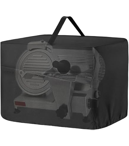 Housse De Protection Oxford 420D Pour Trancheuse à Viande - Poches Latérales, Poignée - Taille 38x28x28 Cm Ou 52x45x38 Cm - Gris