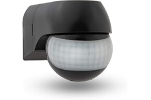 HUBER Motion 3LV Compact Rilevatore di movimento a infrarossi 180° IP44 I 12-24V AC DC, potenziale contatto libero, sensore di movimento, LED regolabile orizzontale/verticale, antracite