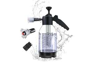 HiGropcore Schaumsprüher Auto für Autowäsche Drucksprühflasche Auto Sprühflasche Cleaning Sprühflasche Garten Sprühschaumreiniger für Autowäsche, Gartenarbeit, Haustierpflege (Transparente Farbe)