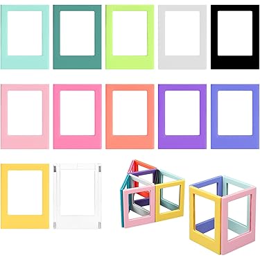 Lot De 10 Mini Cadres Photo Magnétiques – 8,9x6,6 Cm, Compatibles Instax, Pour Frigo Et Décoration Murale