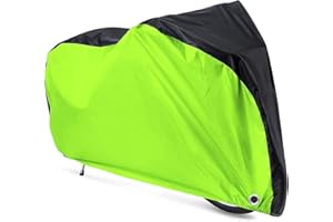 YTBUBOR Waterproof XL Bicycle Cover, Outside Bikes Storage Covers Rain Sun UV Dust Wind Proof Mountain Bicycle Covers Road Electric Bike Cover Hybrid Bike Cover, Black & Green
