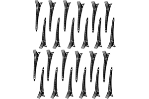 YIXUTAG Pinces Crocodiles Cheveux - 24pcs Pinces à Cheveux en Alligator Pinces à Bec de Canard Barrette Métal Alligator Antidérapante Femme Fille,Pinces à cheveux crocodile métal pour coiffure salon(8.5cm)