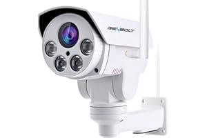 5 x zoom optyczny PTZ Zewnętrzna kamera nadzorująca WiFi, GENBOLT CCTV bezprzewodowa kamera IP 1080P, 4 x cyfrowa, automatyczne śledzenie humanoidalne automatyczne rejsy, pozycja strażnika w domu
