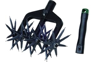 UPP Cultivateur et Brise Motte Manuel I Fraise de Jardin 2 en 1 I Fraise étoilée brevetée I Émietteur pour la Préparation des Lits de Semences et l’Ameublissement du Sol I Dim: 23×13×26 cm