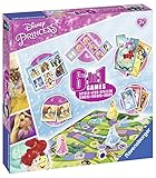 Dieses Disney Prinzessinnen Spiele-Set beinhaltet 6 verschiedene, klassische Spiele: Memory, Dominosteine, Lotto, Happy Families, ein Würfel-Puzzle und 