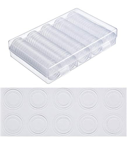 100 Capsules Pour Pièces De Collection - Diamètre 41 Mm (intérieur) / 46 Mm (extérieur) - Transparentes - Protection Contre Rayures