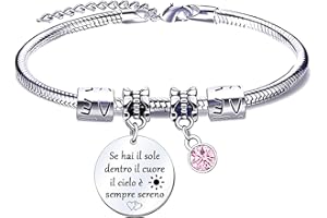 QTQTLP Regalo Amicizia Bracciale,Donna Bracciale Ispiratore Donna Ragazza per La Migliore Amica Regalo di Laurea, Regalo di Compleanno,Regalo di Natale