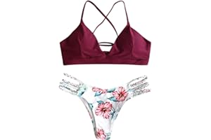 riou Bikini Conjuntos de Bikinis para Mujer Push Up Mujeres Traje de BañO Estampado Bohemio Dividido BañAdores con Relleno Tops y Braguitas Mujer 2022 brasileños vikinis