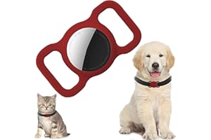 PKQTOP Etui ochronne kompatybilne z Apple Airtag Pet Obroża z silikonu, etui ochronne chroniące przed zgubieniem, kompatybilne z obrożą dla psa, tornistra szkolnego