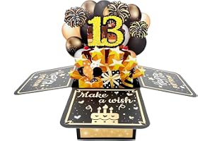 Zalingo 13. Födelsedagskort för jakt, grattis 13 år gamla födelsedag 3D-kort med kuvert och anteckning, unik 13. Födelsedagsp