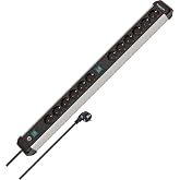 Brennenstuhl Premium-Alu-Line regleta enchufes de 12 tomas / regleta de aluminio con interruptores individuales (enchufe m&uacute;lt