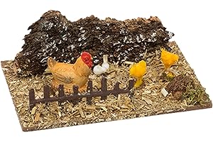 Acan Tradineur - Figura de corralito de Animales Surtido para belén - Fabricado en durexina - Figura Decorativa Divertida para Nacimiento, Navidad, decoración Tradicional - 5 x 11 x 8 cm